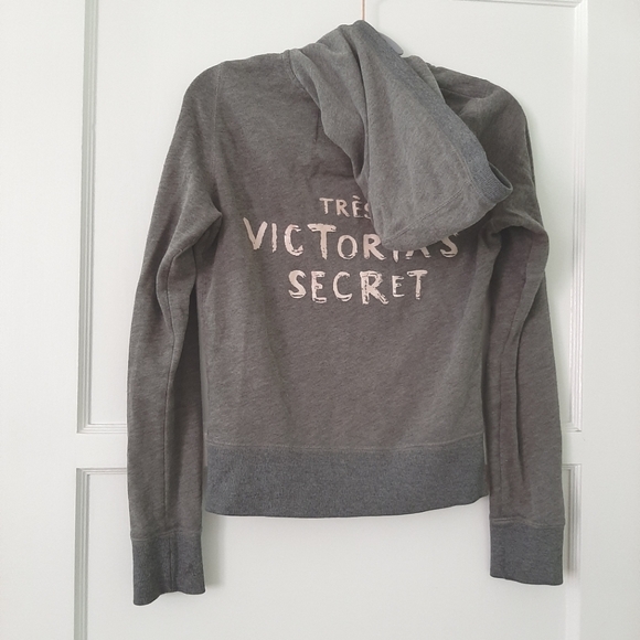 Tres Victoria's Secret Zip Up Fitted Hoodie - Picture 1 of 5